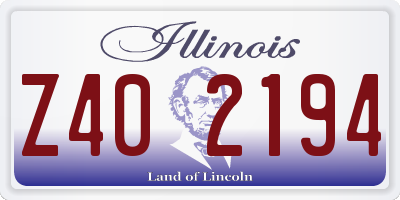 IL license plate Z402194