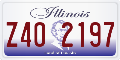 IL license plate Z402197