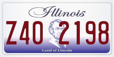 IL license plate Z402198