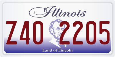 IL license plate Z402205