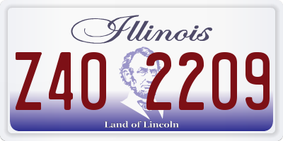 IL license plate Z402209