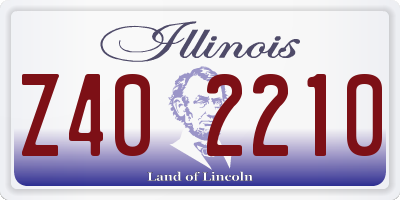 IL license plate Z402210