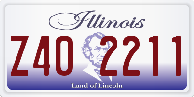 IL license plate Z402211