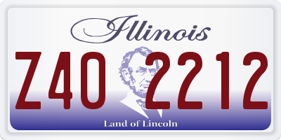 IL license plate Z402212