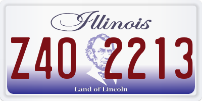 IL license plate Z402213