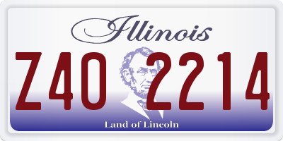 IL license plate Z402214