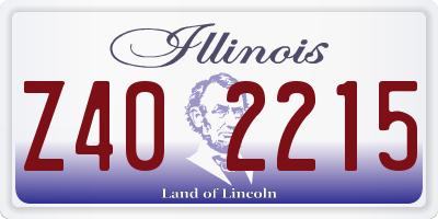 IL license plate Z402215