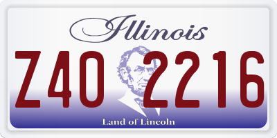 IL license plate Z402216