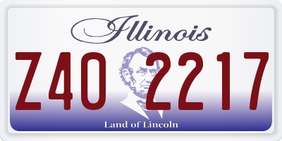 IL license plate Z402217