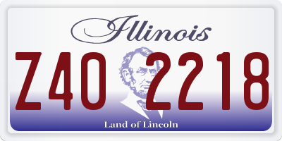 IL license plate Z402218