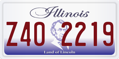 IL license plate Z402219