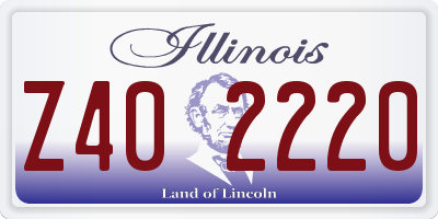 IL license plate Z402220