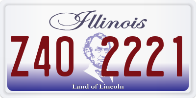 IL license plate Z402221