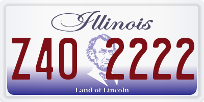 IL license plate Z402222