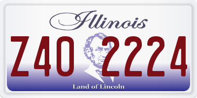 IL license plate Z402224