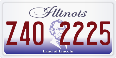 IL license plate Z402225