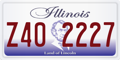 IL license plate Z402227