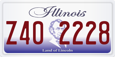 IL license plate Z402228