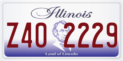 IL license plate Z402229