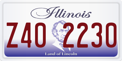 IL license plate Z402230