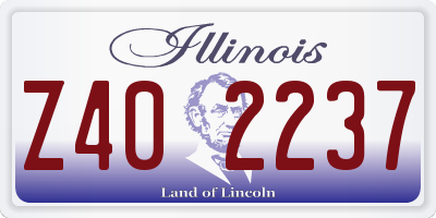 IL license plate Z402237