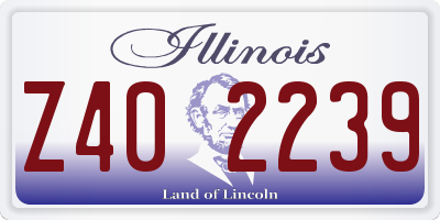 IL license plate Z402239