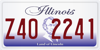IL license plate Z402241