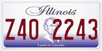 IL license plate Z402243