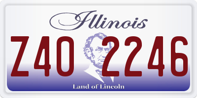 IL license plate Z402246
