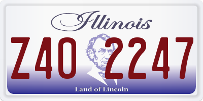 IL license plate Z402247