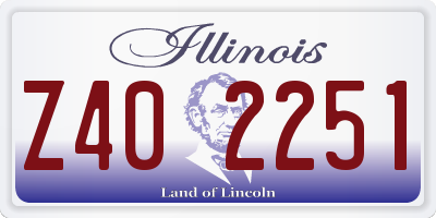 IL license plate Z402251