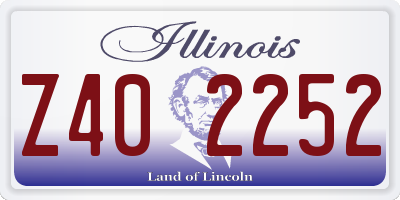 IL license plate Z402252