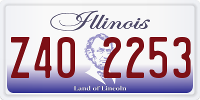 IL license plate Z402253