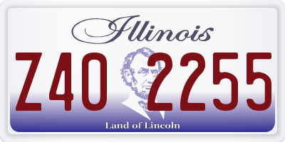 IL license plate Z402255