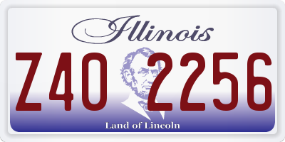 IL license plate Z402256
