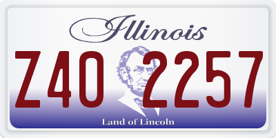 IL license plate Z402257