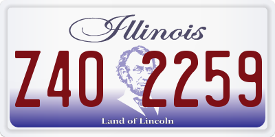 IL license plate Z402259