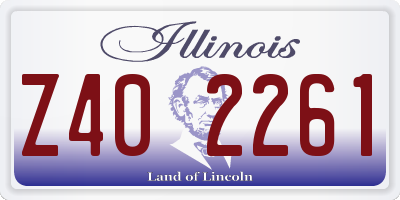 IL license plate Z402261