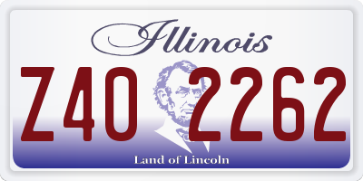 IL license plate Z402262