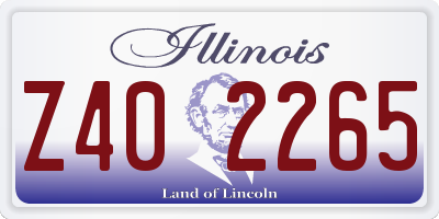 IL license plate Z402265