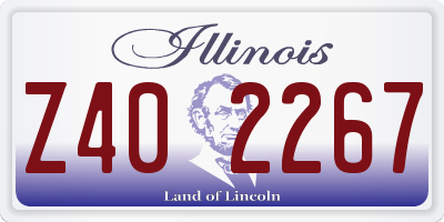 IL license plate Z402267