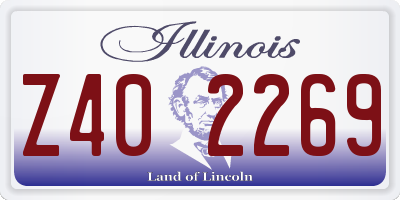IL license plate Z402269