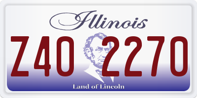 IL license plate Z402270