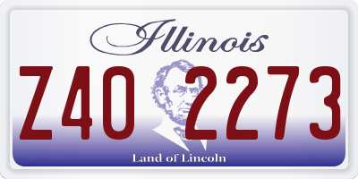 IL license plate Z402273
