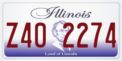 IL license plate Z402274