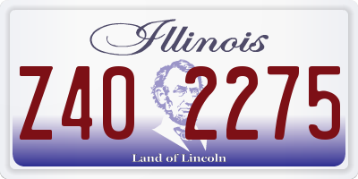 IL license plate Z402275