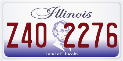 IL license plate Z402276