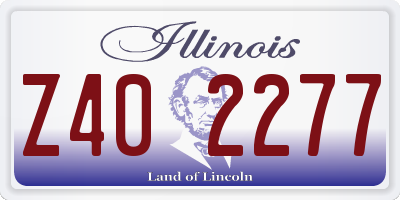 IL license plate Z402277