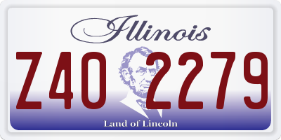 IL license plate Z402279
