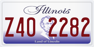 IL license plate Z402282